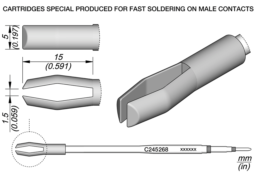 C245268 - Dual In Line Cartridge 5 x 1.5